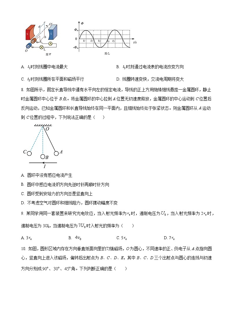 2023绍兴高二下学期期末物理试题含解析03