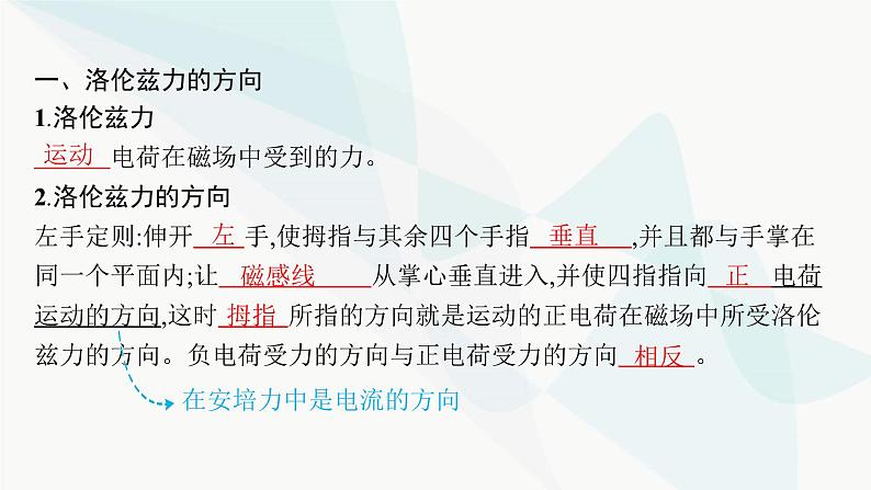 人教版高中物理选择性必修第二册第1章安培力与洛伦兹力2磁场对运动电荷的作用力课件第5页