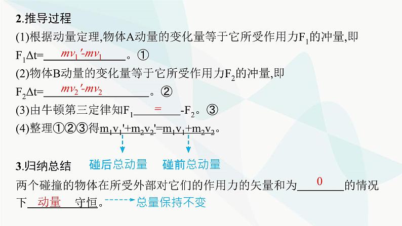 人教版高中物理选择性必修第一册第1章动量守恒定律3动量守恒定律课件06