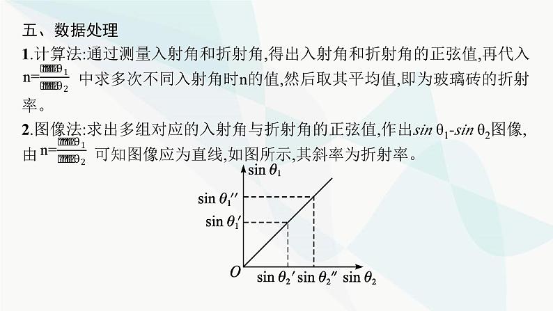 人教版高中物理选择性必修第一册第4章光实验测量玻璃的折射率课件第8页