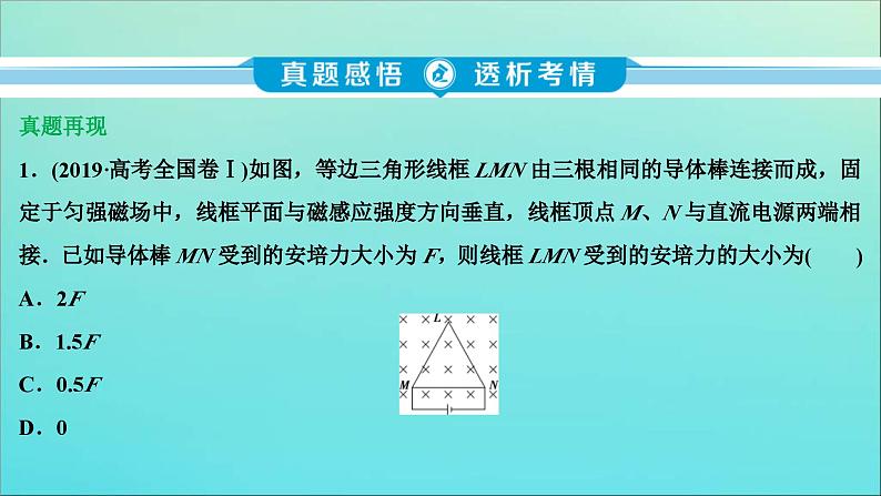 高考物理二轮复习专题三第2讲磁场性质及带电粒子在磁场中的运动 (含解析)课件PPT第3页