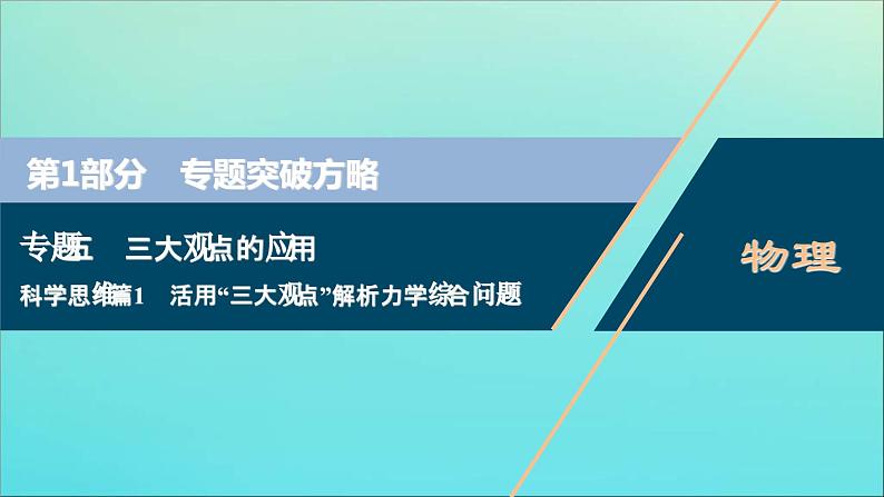 高考物理二轮复习专题五科学思维篇1活用“三大观点”解析力学综合问题 (含解析)课件PPT第1页