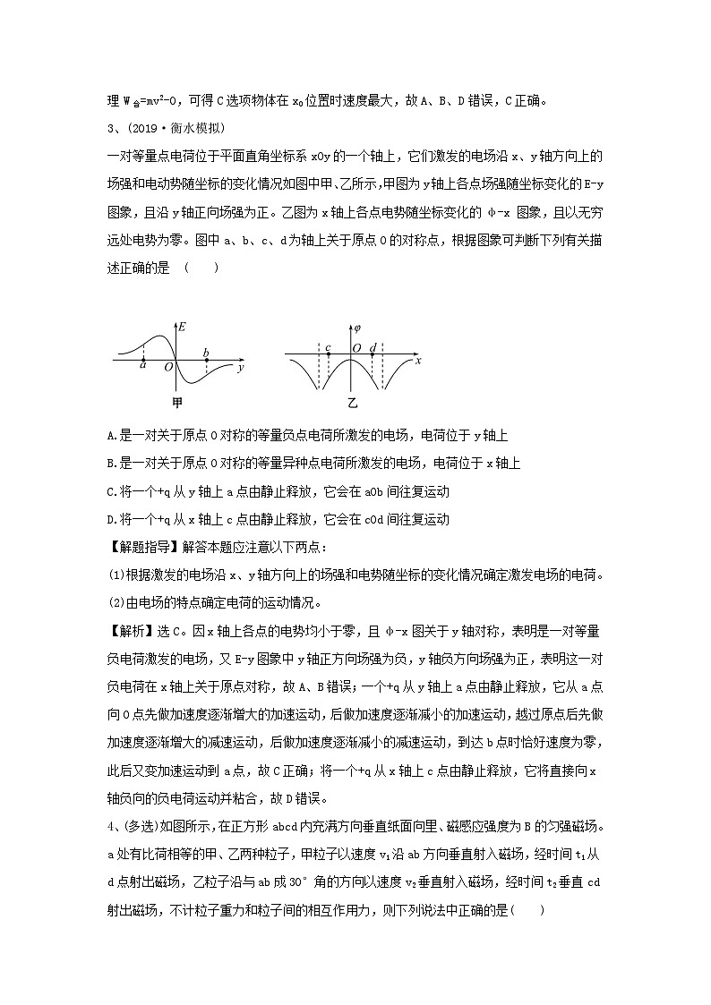 2020届高考物理一轮复习选择题固基优练六 (含解析)第2页