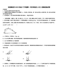 安徽巢湖市2023年高三下学期第一次阶段测试（4月）物理试题试卷