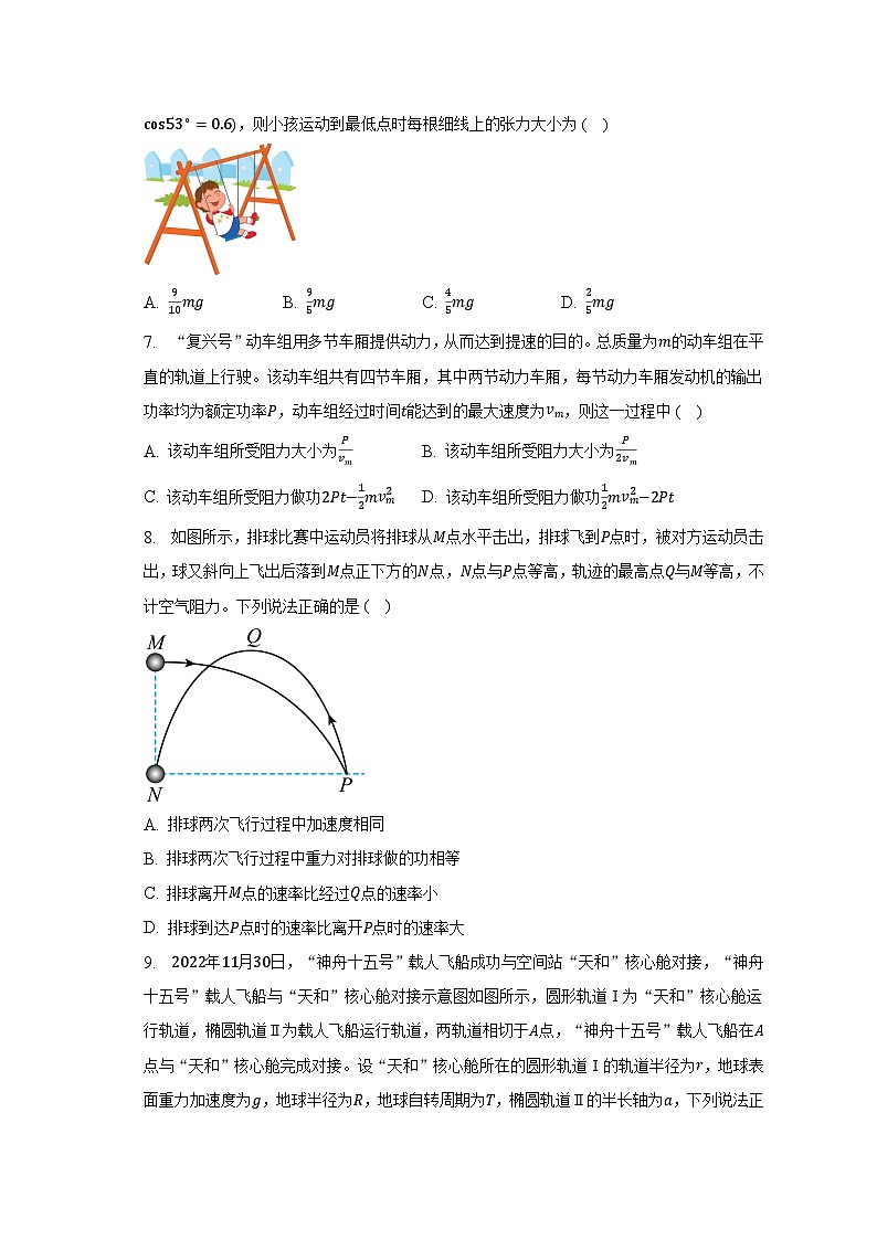 2022-2023学年江西省赣州市高一（下）期末物理试卷（含解析）03
