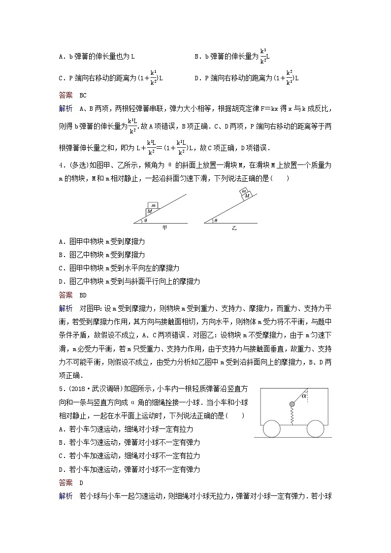 高考物理一轮复习课时作业7重力弹力摩擦力（含解析）02
