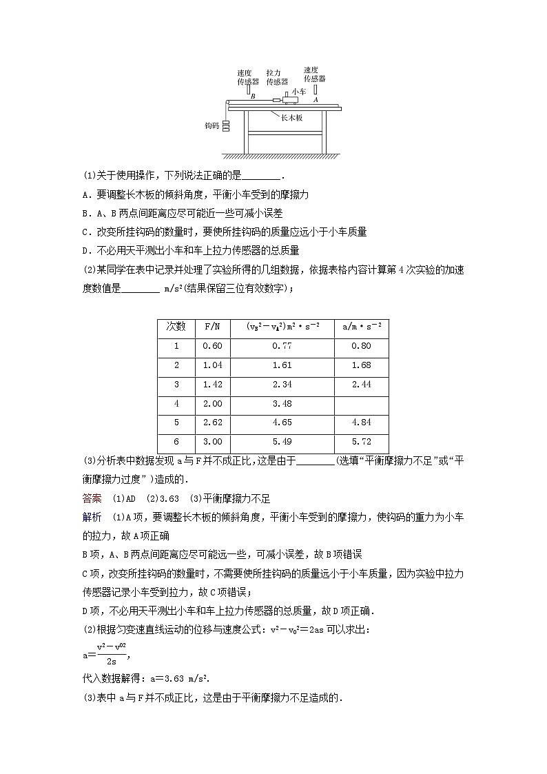 高考物理一轮复习课时作业15实验验证牛顿第二定律（含解析）第3页