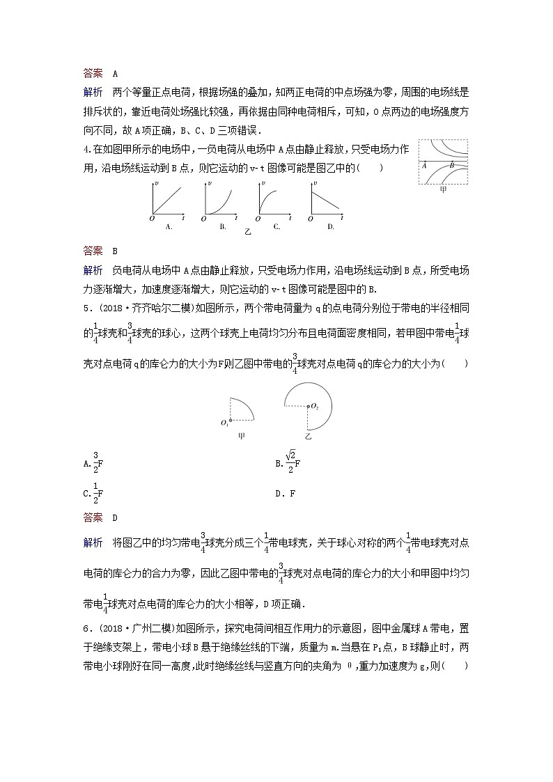 高考物理一轮复习课时作业31电场力的性质（含解析）02