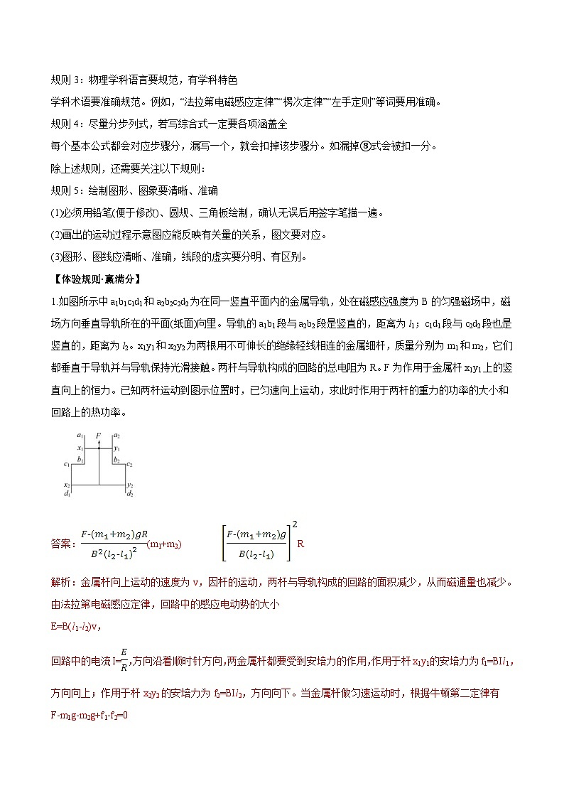 高考物理冲破高分瓶颈考前必破：破（11）用动力学观点或能量观点破解电磁感应计算题 (含解析)03