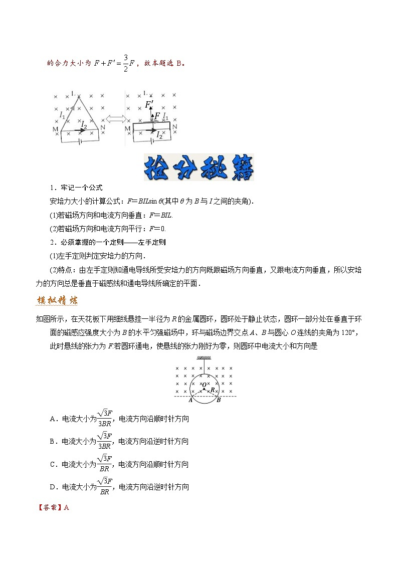 高考物理二轮复习抢分秘籍09 磁场及带电粒子在磁场中的运动（含解析） 试卷02
