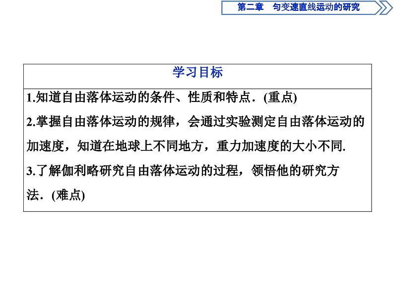 人教版物理必修第一册讲义课件第二章　匀变速直线运动的研究  4  第4节　自由落体运动 (含解析)02