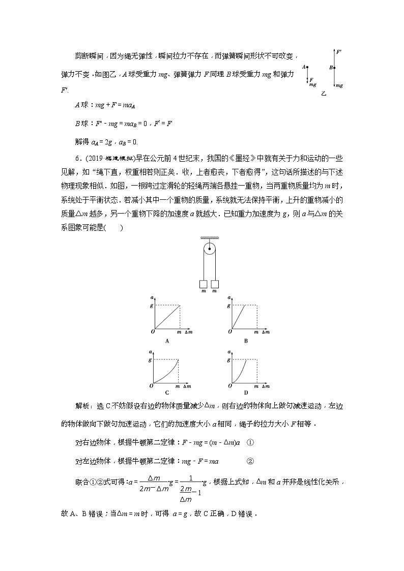 人教版物理必修第一册同步讲练第四章　运动和力的关系  3 第3节　课后达标巩固落实 (含解析)第3页