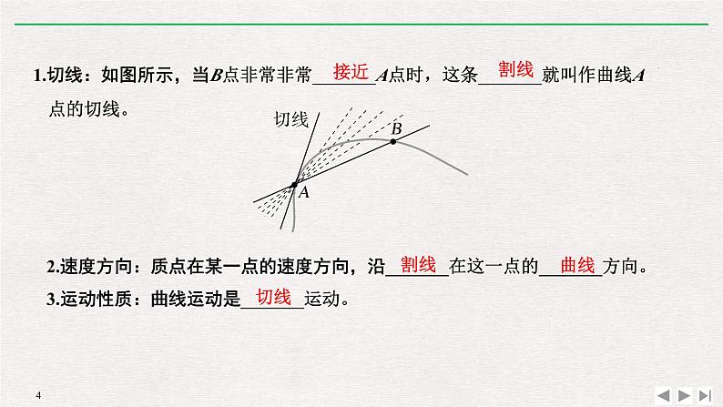 人教版物理必修第二册同步讲义课件第5章 抛体运动 1 曲线运动 (含解析)04