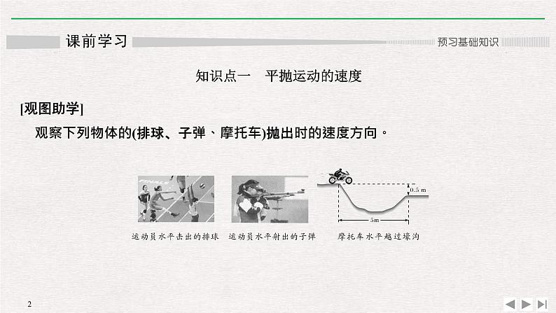 人教版物理必修第二册同步讲义课件第5章 抛体运动 4 抛体运动的规律 (含解析)第2页