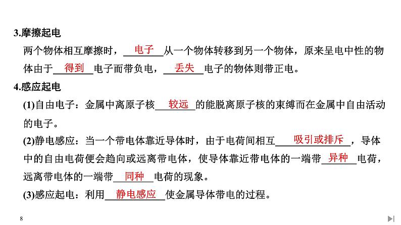 人教版物理必修第三册同步讲义课件第9章 静电场及其应用    第1节 电 荷 (含解析)08