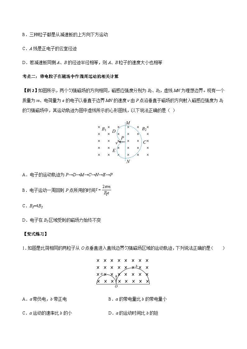1.3 带电粒子在匀强磁场中的运动-2023-2024学年高二物理下学期同步学案+典例+练习（人教版2019选择性必修第二册）03