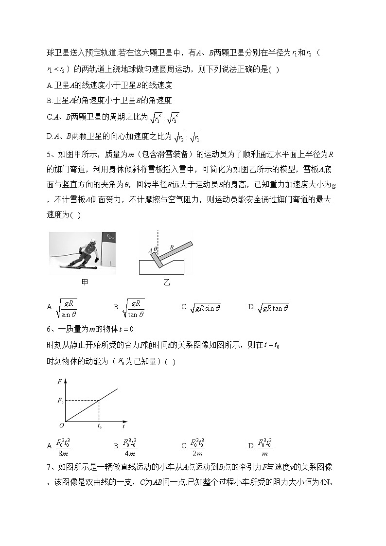 广西北海市2022-2023学年高一下学期期末教学质量检测物理试卷（含答案）02