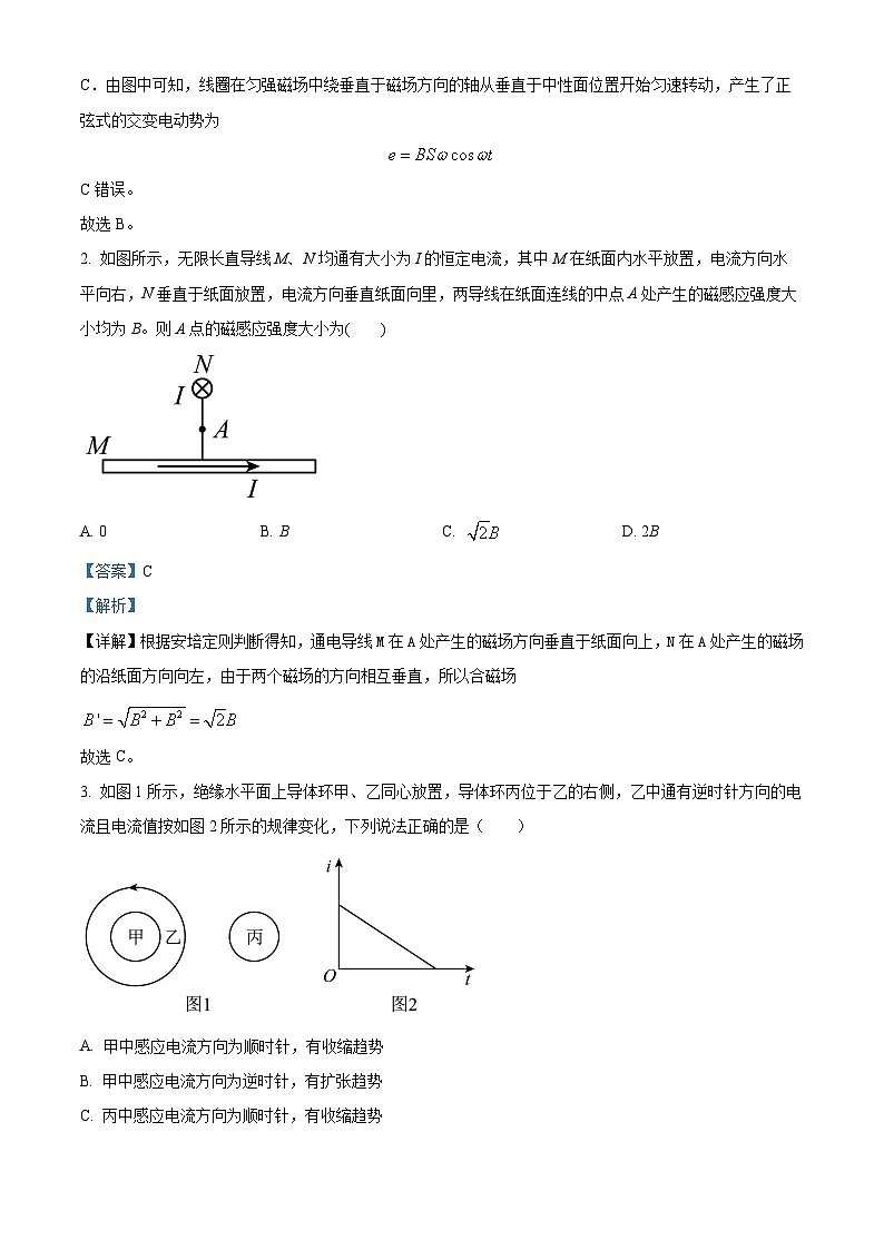 河南省驻马店市西平县高级中学2022-2023学年高二下学期期中物理试题（解析版）第2页