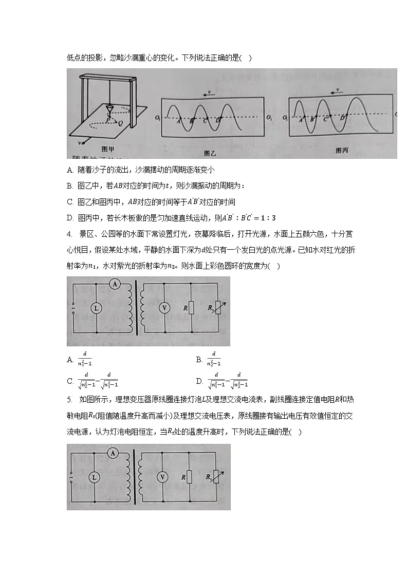 2022-2023学年安徽省亳州市涡阳县重点中学高二（下）期末联考物理试卷（含解析）第2页