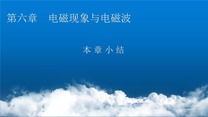 粤教版高中物理必修第三册第六章电磁现象与电磁波小结6课件01