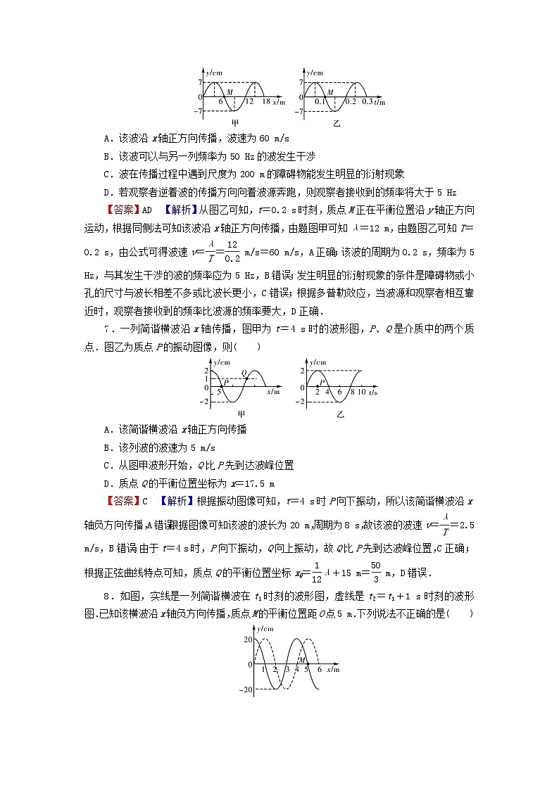 2023年新教材高中物理专练4机械波新人教版选择性必修第一册03