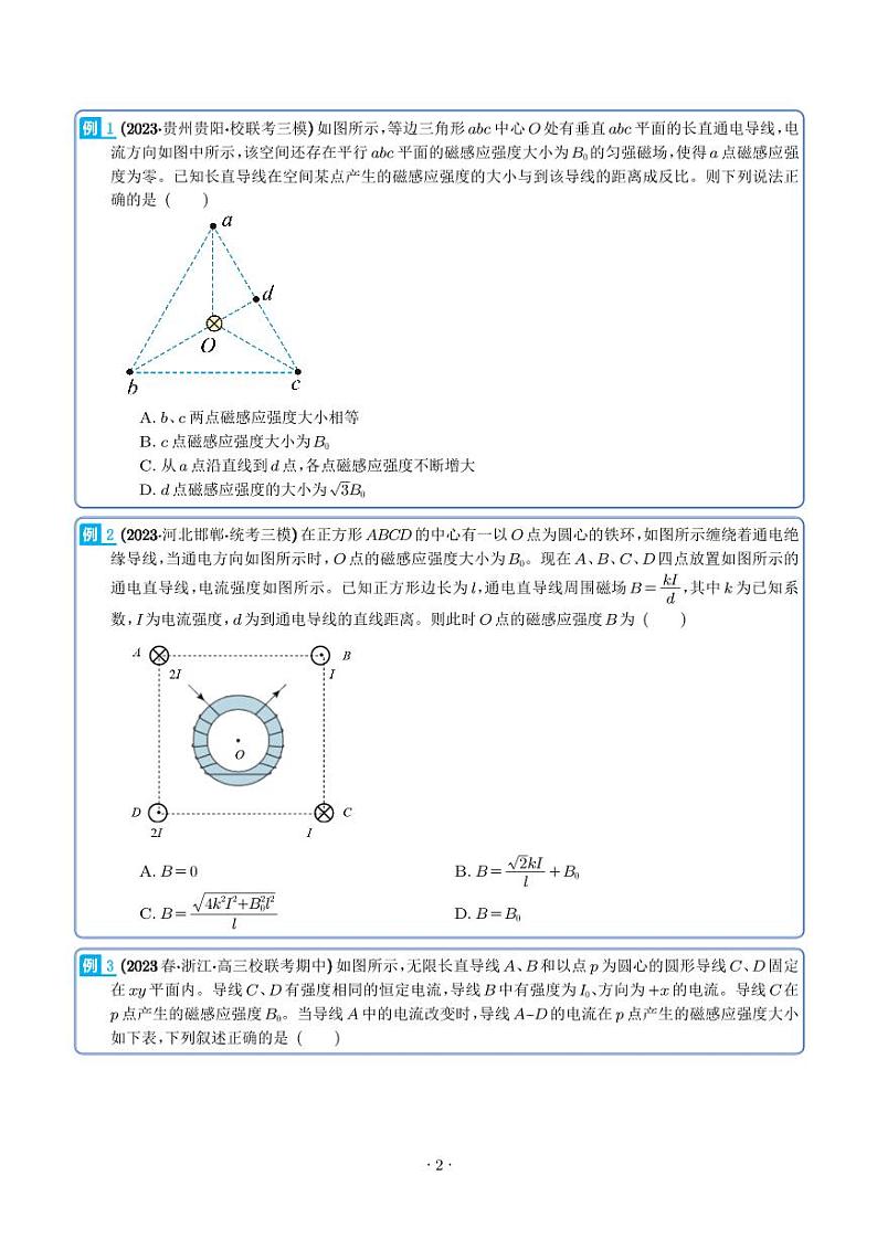 2024届高考物理一轮复习热点题型 磁场的基本性质(2份打包，学生版+解析版)02