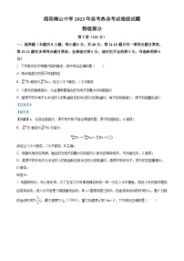 2023届四川省绵阳南山中学高三下学期热身考试理综物理试题 （解析版）