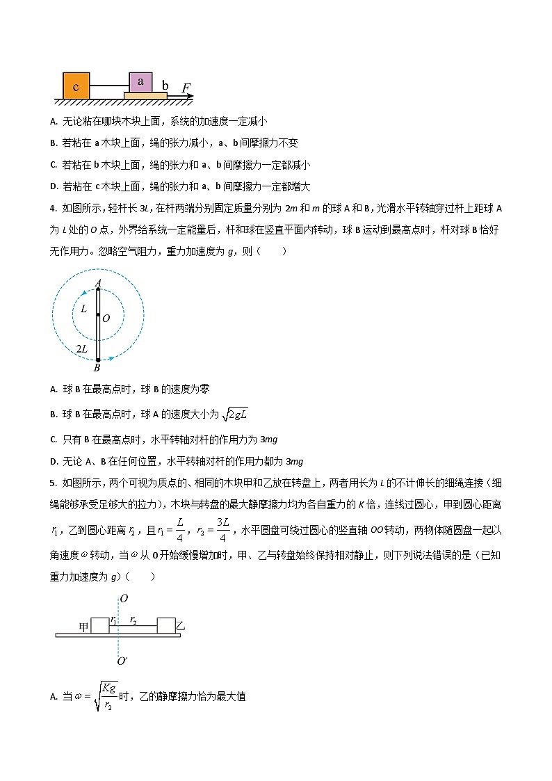 2023届湖南省部分校高三上学期入学检测物理试题（Word版）第2页