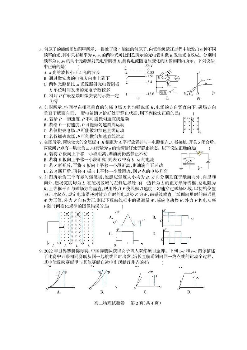 （教研室）四川省凉山州2022-2023学年高二下学期期末物理试题02