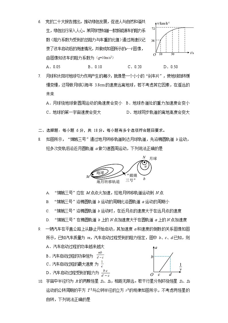 河南省驻马店市新蔡县第一高级中学2022-2023学年高一下学期4月月考物理试卷02