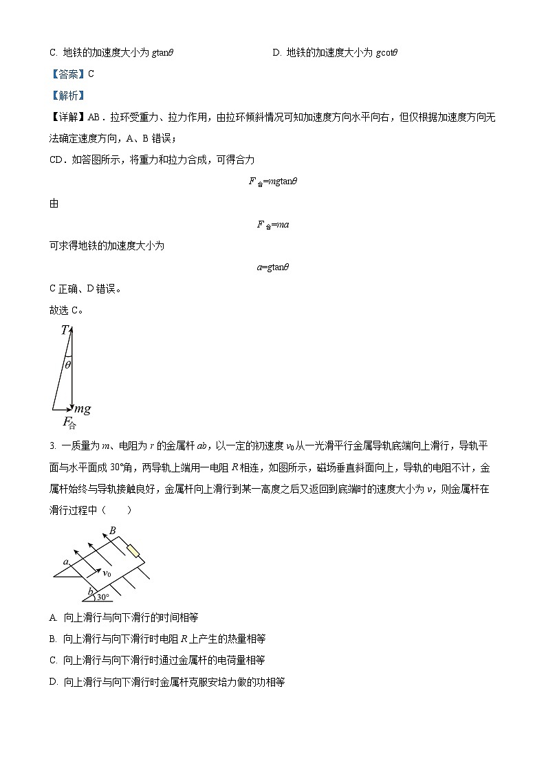 重庆市乌江新高考协作体2022-2023学年高二下学期7月期末物理试题  Word版含解析第2页