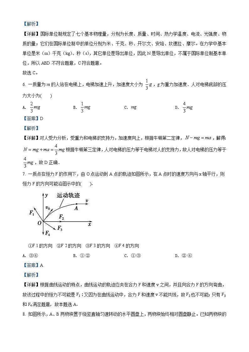 广东省广州市第二中学2021-2022学年高二（上）合格性考试物理试题（含解析）第3页