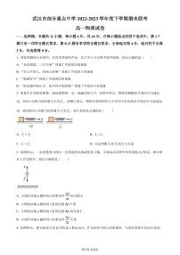 湖北武汉部分重点中学2022-2023学年高一下学期期末联考物理试题（原卷版+解析版）