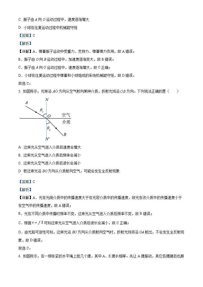精品解析：上海市华东师范大学附属东昌中学高二下学期期中物理试题（等级）03