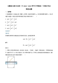 安徽省合肥市合肥第一中学2022-2023学年高一物理下学期期末联考试题（Word版附解析）