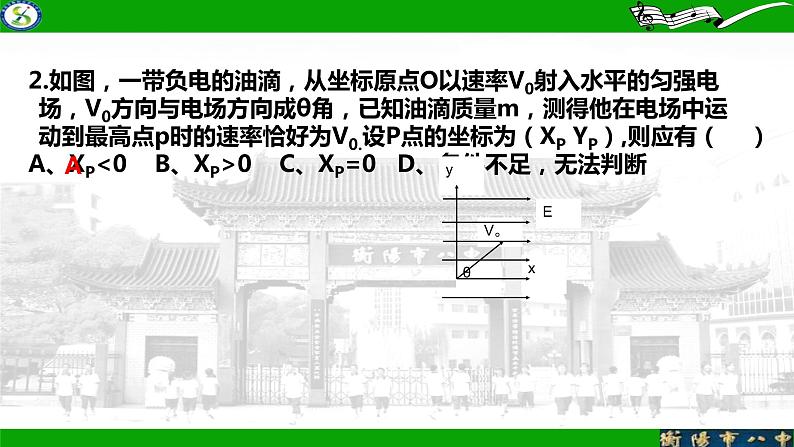 2024届高考物理一轮复习课件：电场中的功能关系04