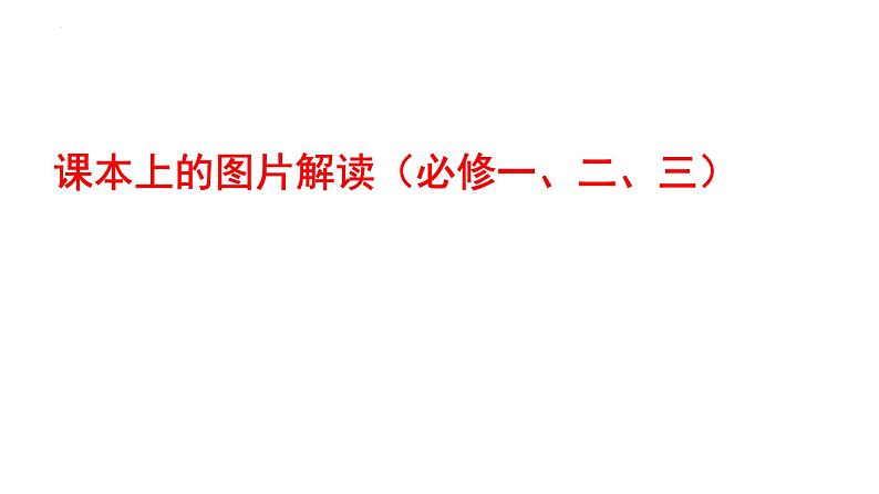 2024届高考物理一轮复习课件：人教版（2019）必修部分课本重要图片梳理第1页