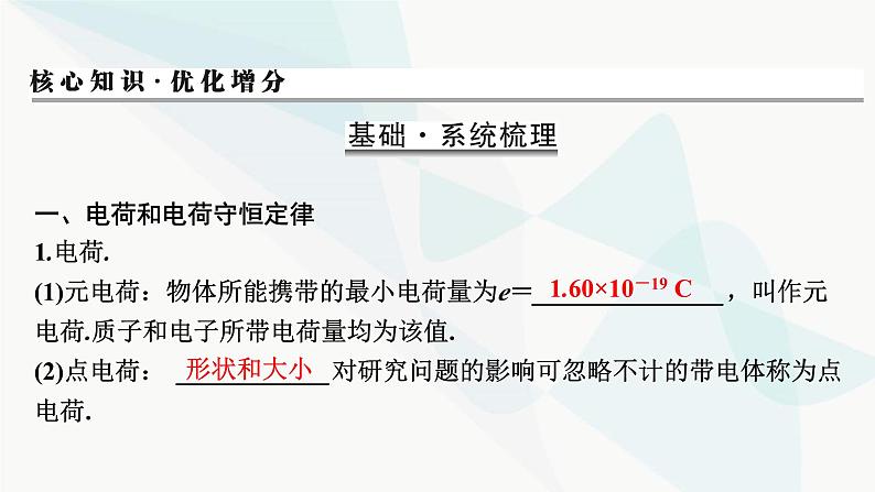 2024届高考物理一轮复习专题七电场第1讲库仑定律、电场强度、电场线课件第3页