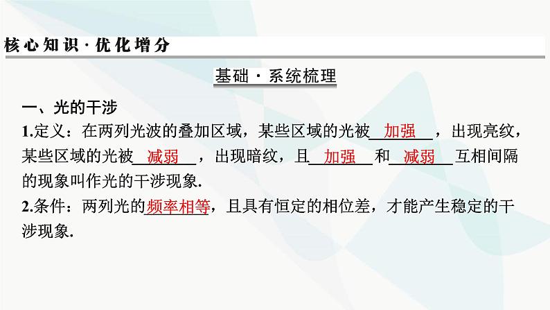 2024届高考物理一轮复习专题十二机械振动光学第4讲光的波动性、电磁波课件第2页