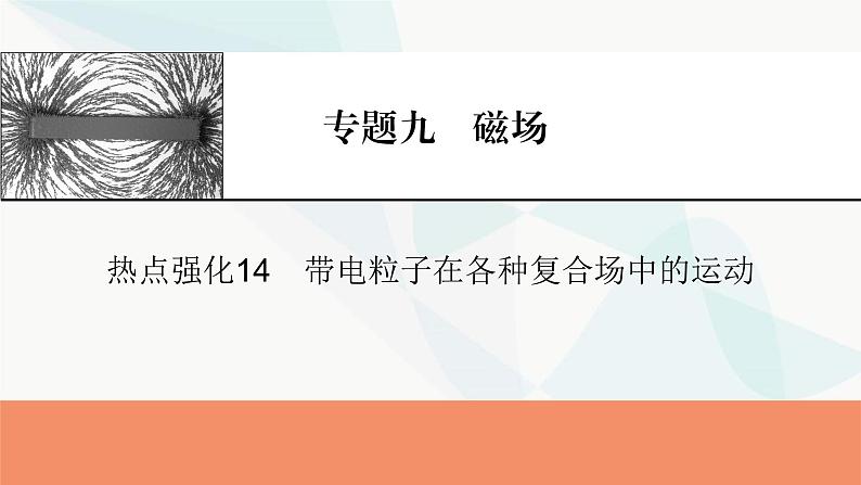 2024届高考物理一轮复习专题九磁场热点强化14带电粒子在各种复合场中的运动课件01