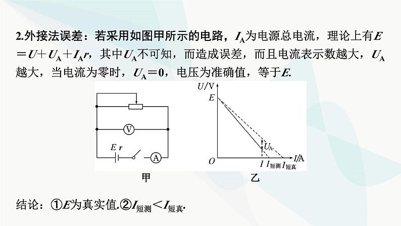 2024届高考物理一轮复习专题八恒定电流实验九测定电源的电动势和内阻课件07