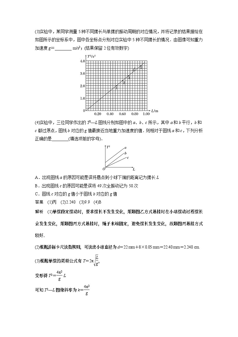 第二章微专题53 实验：用单摆测量重力加速度03