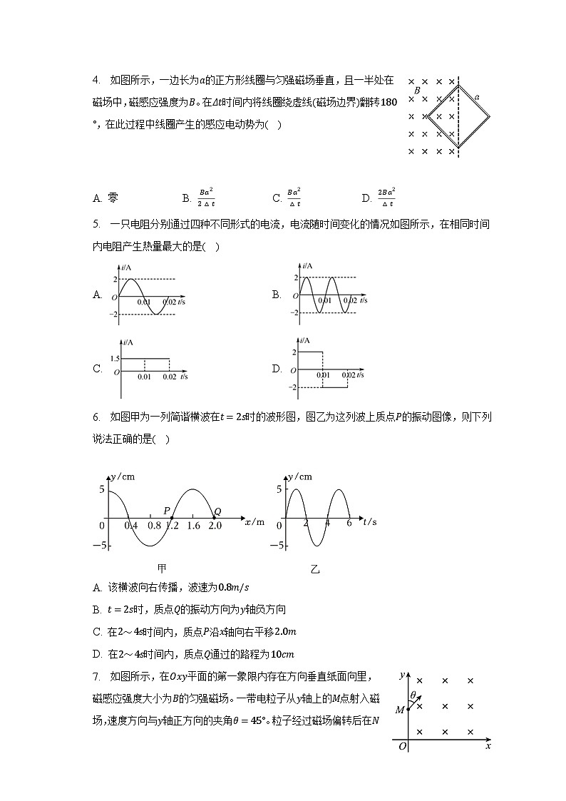 2022-2023学年安徽省合肥百花中学等六校高二（下）期末物理试卷（含解析）02