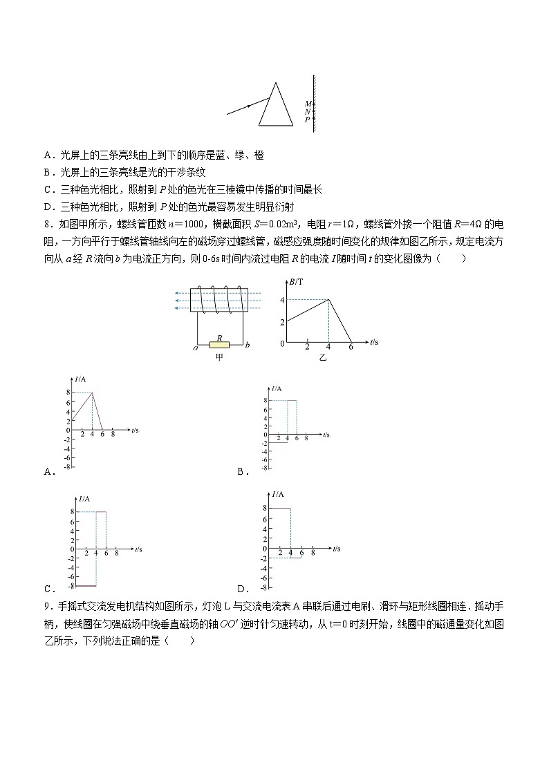 青海省西宁市西宁北外附属新华联外国语中学2022-2023学年高二下学期期末物理试题(无答案)03
