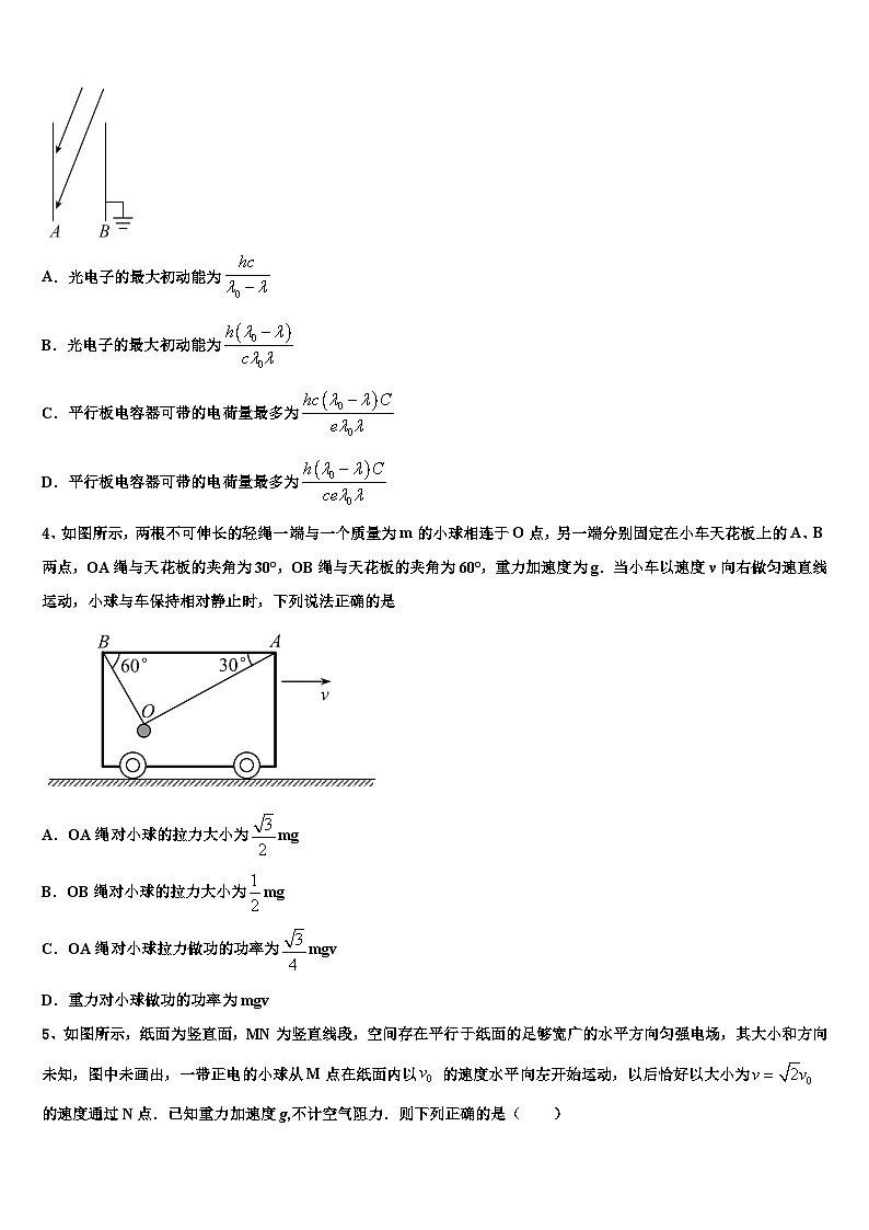 福建省厦门外国语中学2022-2023学年第二学期诊断（四）高三物理试题第2页