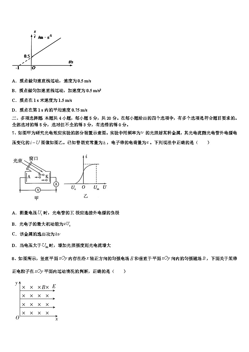 福建省漳州市普通高中2022-2023学年高三下学期第二次“战疫”线上教学综合测试物理试题03