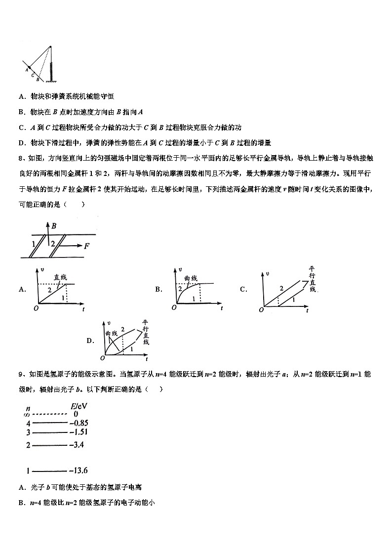 甘肃省天水市秦州区天水一中2023年高三下学期仿真考试（二）物理试题试卷03