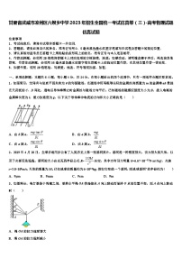 甘肃省武威市凉州区六坝乡中学2023年招生全国统一考试仿真卷（三）-高考物理试题仿真试题