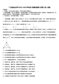 广东省金山中学2022-2023学年高三物理试题练习试卷（四）试题