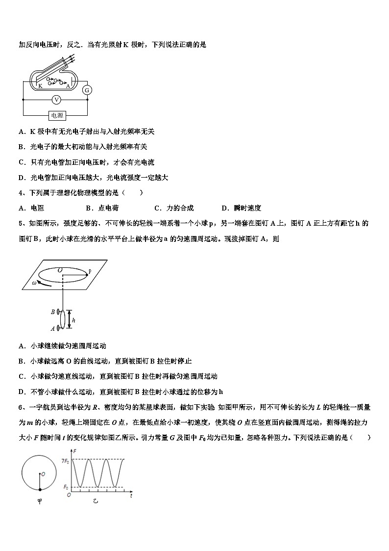广西桂林中山中学2022-2023学年高三普通高校统一招生考试仿真卷（一）物理试题试卷第2页